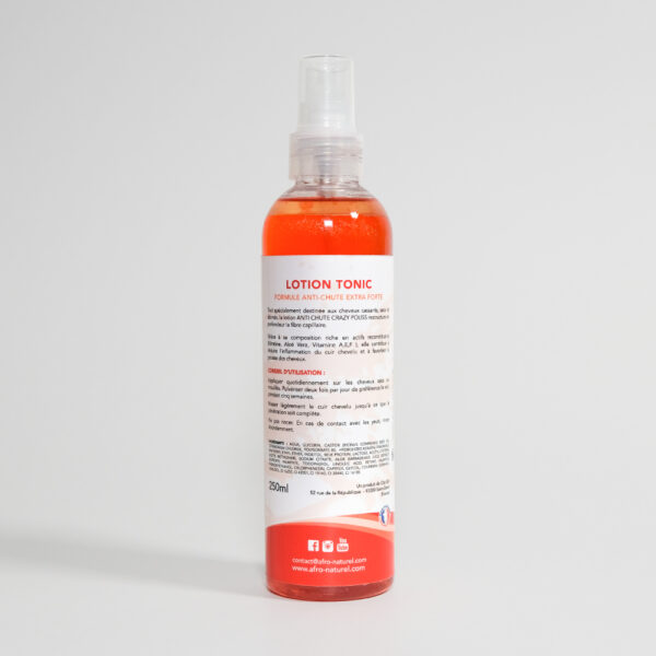 LOTION TONIC ROUGE RICIN METHE ALOE VERA