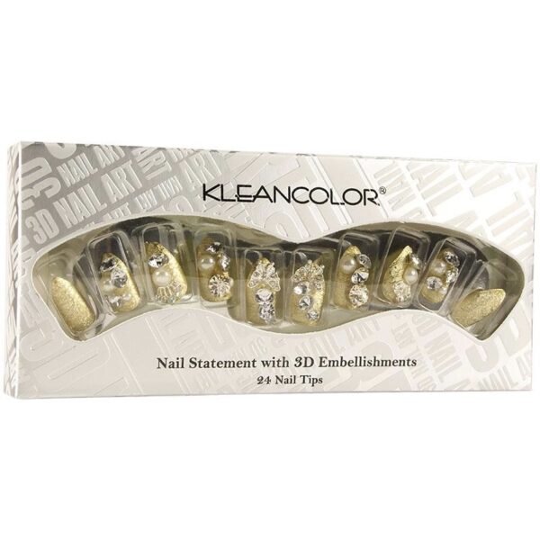Nail Statement with 3D Embellisments 24pièces KLEANCOLOR