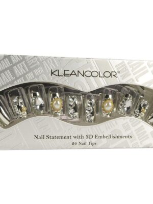 Nail Statement with 3D Embellisments 24pièces KLEANCOLOR
