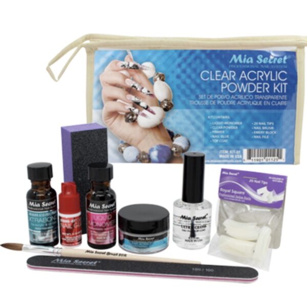 La trousse CLEAR ACRYLIC POWDER #KIT-01 La trousse CLEAR ACRYLIC POWDER #KIT-01