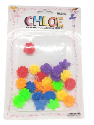 Barettes Chloe fleurs opaques