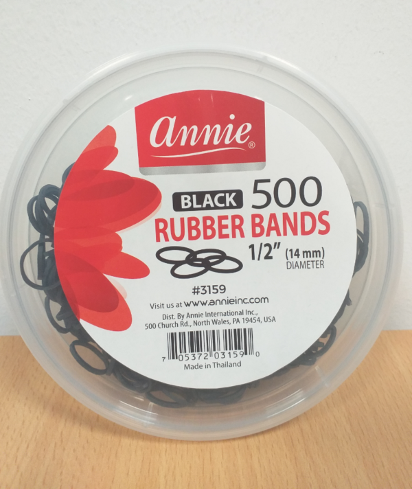 Boite elastiques noirs 500 pcs ANNIE