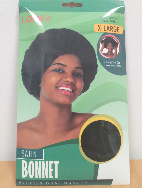 Bonnet en satin noir XL LOQQS Bonnet en satin noir XL LOQQS