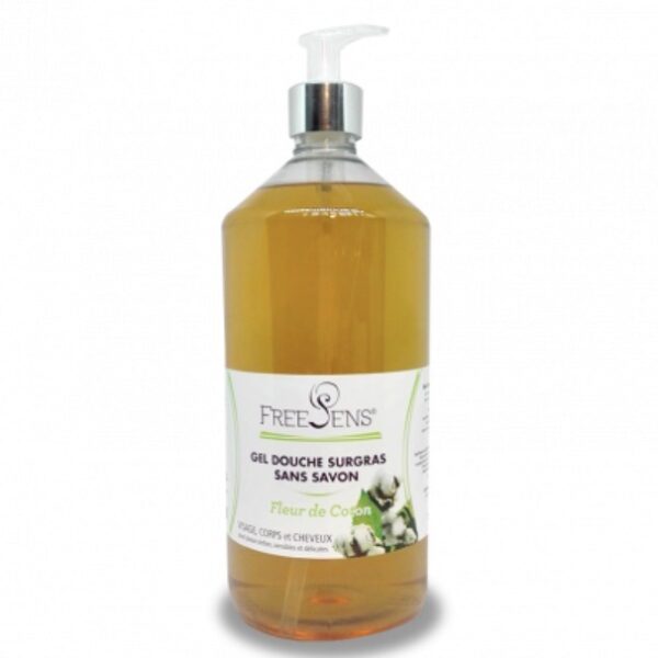 Gel Douche SURGRAS Fleur de coton sans savon 1L
