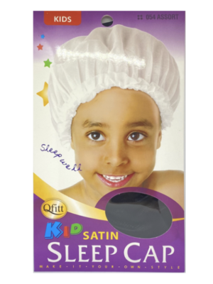 Bonnet de nuit NOIR en Satin pour enfant