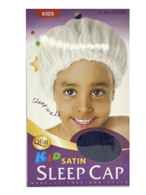 Bonnet de nuit BLEU en Satin pour enfant