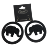 Boucles d'oreilles en bois NOIR Motif
