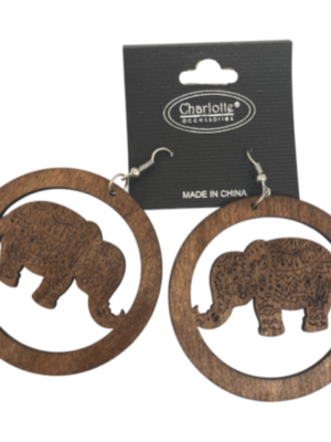 Boucles d'oreilles en bois à Motif