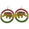 Boucles d'oreilles en bois MULTICOLOR à Motif