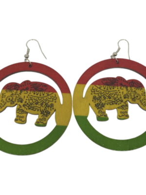 Boucles d'oreilles en bois MULTICOLOR à Motif