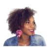 Boucles d'oreilles en bois ROSE & BLEU Effigie