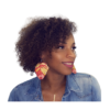 Boucles d'oreilles en bois ROUGE & JAUNE Effigie