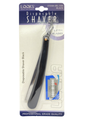 Kit Rasoir NOIR & Lames Fournies (2pcs)