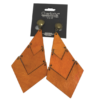 Boucles d'oreilles en bois ORANGE à CLIP
