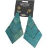 Boucles d'oreilles en bois BLEU à CLIP