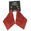 Boucles d'oreilles en bois ROUGE à CLIP