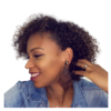 Boucles d'oreilles en bois MARRON FONCÉ à CLIP