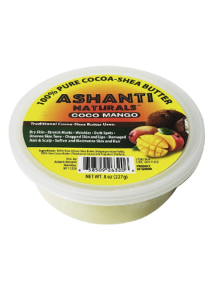 Beurre Corporel au beurre de CACAO de KARITE & MANGUE 8oz (227g)