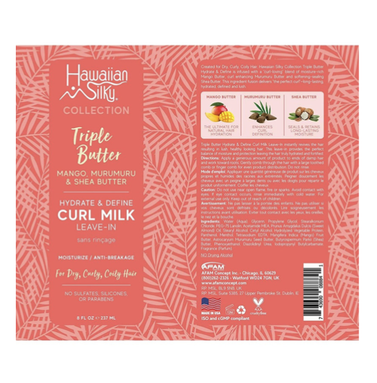 Leave-in sans rinçage Triple Butter MANGUE MURUMURU KARITE 8oz (237ml) Leave-in sans rinçage Triple Butter MANGUE MURUMURU KARITE 8oz (237ml)