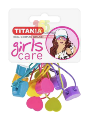 Elastique Cheveux NEON HEART GRILS CARE 5pcs #7983