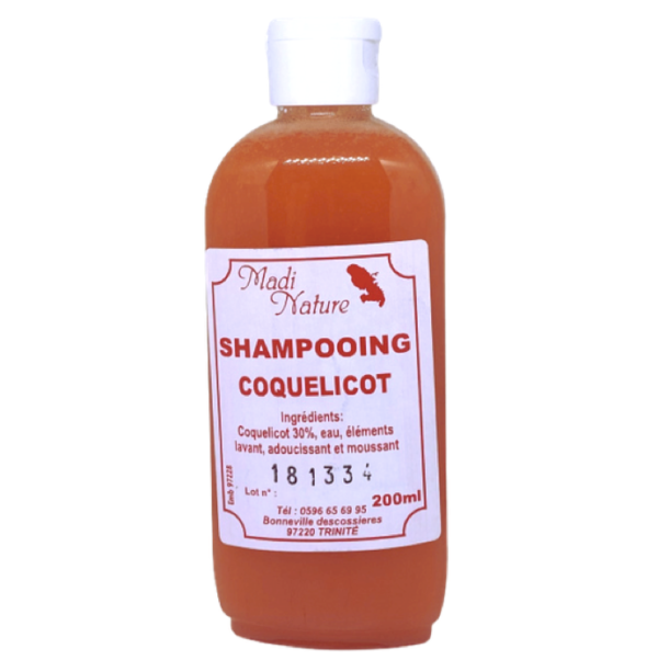 Shampoing-COQUELICOT-PAYS-MAD NATURE-KAZ A BEAUTE Hibiscus shampoing cheveu sensible