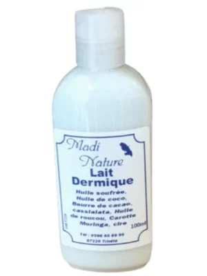 Lait dermique peau corps et visage. Une huile Issu de notre jardin local !