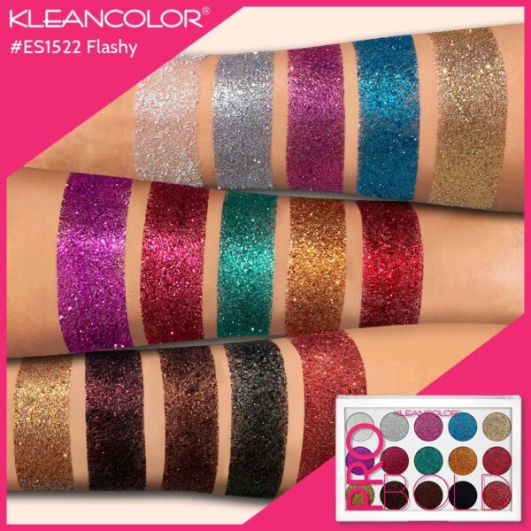 Palette 15 paillettes PRO BOLD FLASHY #ES1522