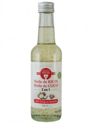 huile de ricin huile de coco 2 en 1 crazy pouss 250ml