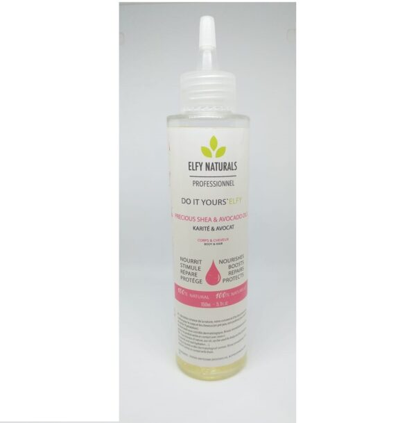 huile précieuse karite et avocat elfy naturals XL 150ml