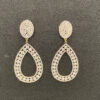 Boucles d'oreilles STRASS  détachables couleur argent de la marque Fashion Jewelry.