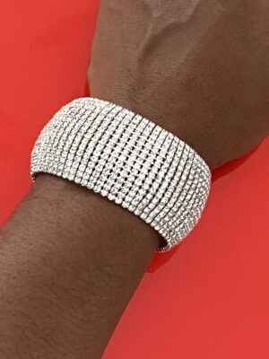 bracelet en strass blancs, Argent, de la marque JM ACCESSORI