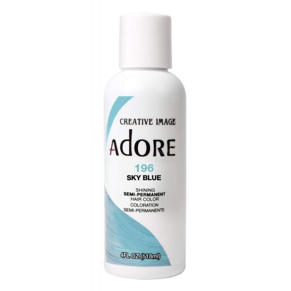 Semi permanent hair color 196 sky blue 118 ml adore by creative images