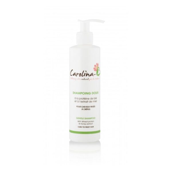 shampoing doux cheveux crepus adulte Caroina B à la protéine de blé et extrait de miel