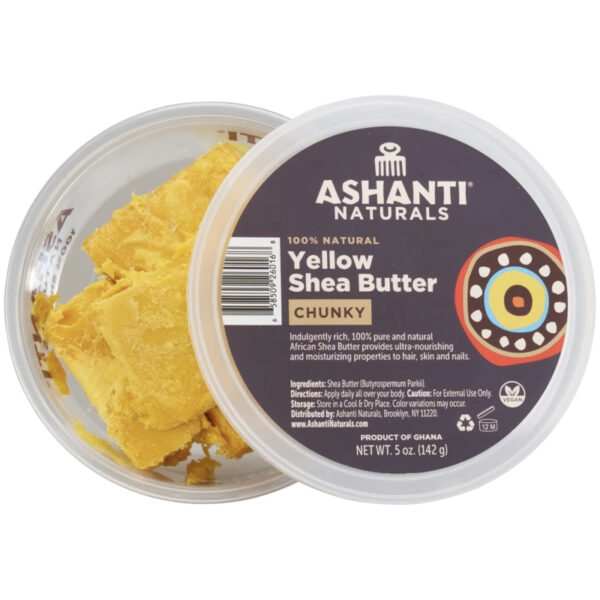 100% Natural Yellow Shea Butter CHUNKY 5oz / 142gr ASHANTI